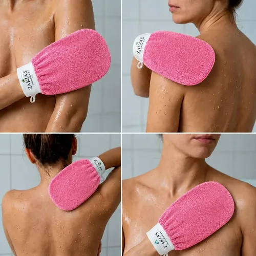 Guante Exfoliante Kessa Original Rosa Vivo
