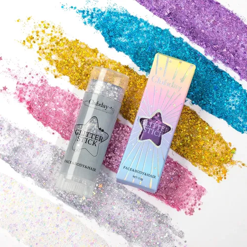 6 Barras De Gel Iluminadoras Con Purpurina Para Rostro, Vell