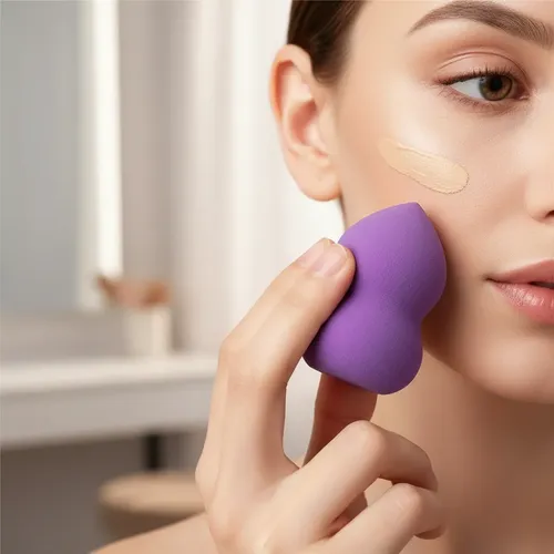 Set X4 Esponjas Blender Para Maquillaje 4 Formas Distintas Color Tamaño De La Esponja Grande