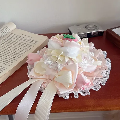 Horquilla Rosa Lolita Con Forma De Tarta De Fresas