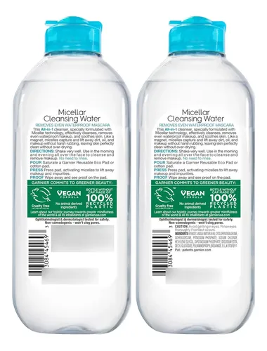 Agua Micelar Garnier Desmaquillante 400ml Pack 2 Unidades