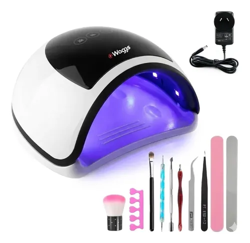 Cabina Uñas Waggs UV LED con Sensor Temporizador 96W Secado Rápido