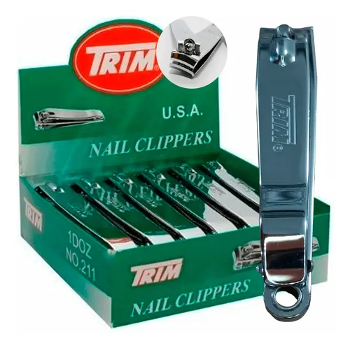 Caja X 12 Cortaúñas Trim Acero Calidad Reforzado Grandes