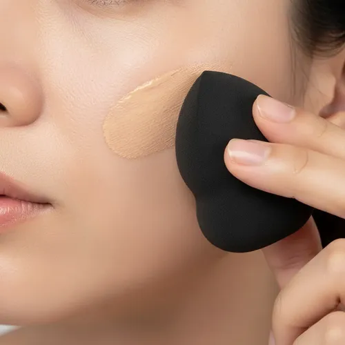 Esponja De Maquillaje Bluvie De 6 Piezas Con Forma De Cuña,  Kit 6 Preta Mediana