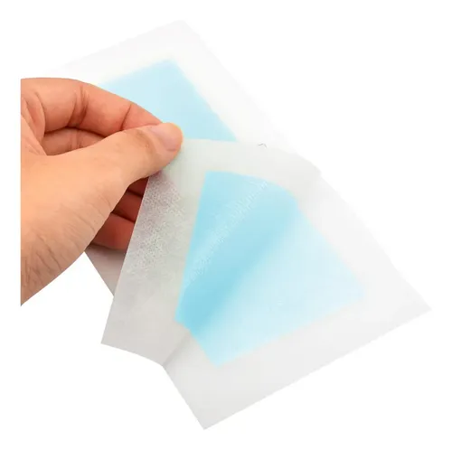 10pcs Papel De Lado Tiras De Cerafría Para Depilación Azul