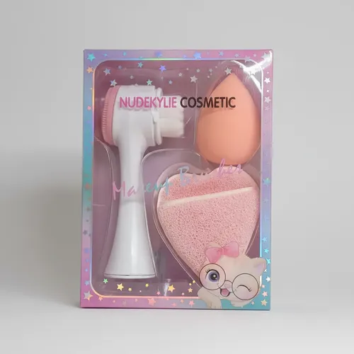 Kit De Limpieza Facial Esponja Exfoliante Cepillo Esponjita