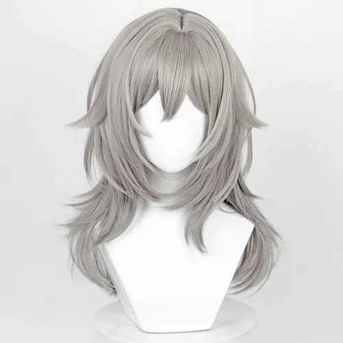 Juego De Peluca Stelle Long Cosplay Anime De Color Gris Liso