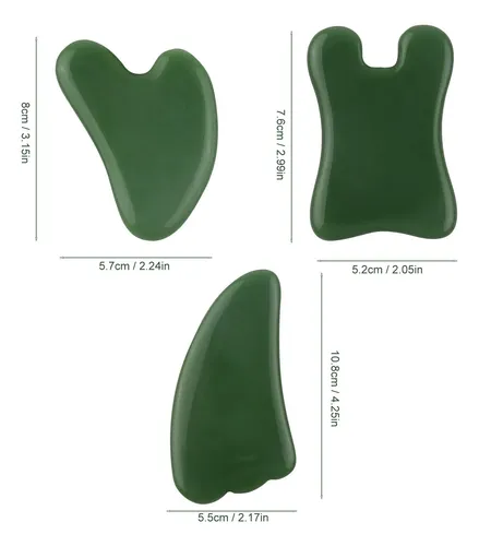 Juego De Herramientas De Masaje Jade Gua Sha, Kit De &uf