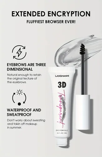 Fijador De Gel For Cejas, Resistente Al Agua Y Natural.