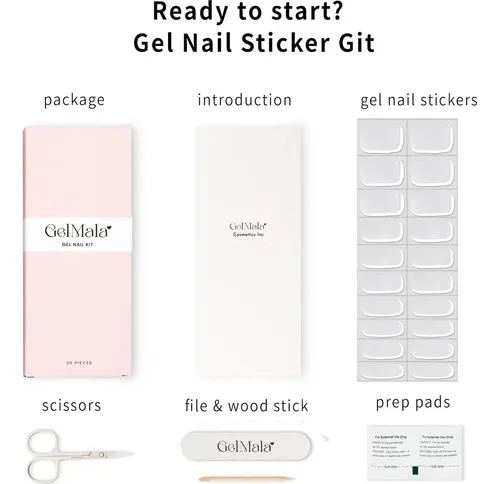 Gelmala Kit Uñas Gel Semi-curadas Frosty Glacier