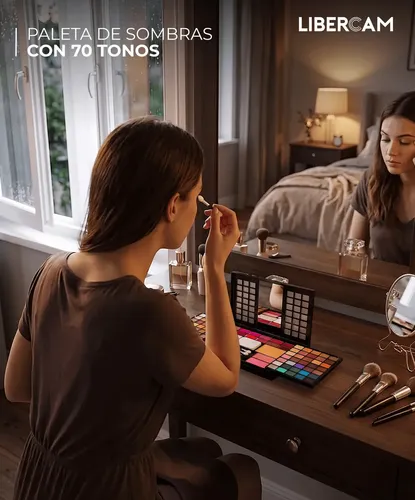 Set Maquillaje 70 Sombras Rubor Polvo Compacto Labial