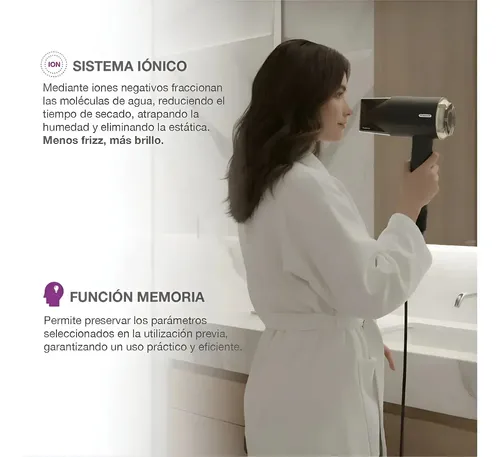 Secador De Pelo Peabody Spdc03d 1600w C/ Accesorios