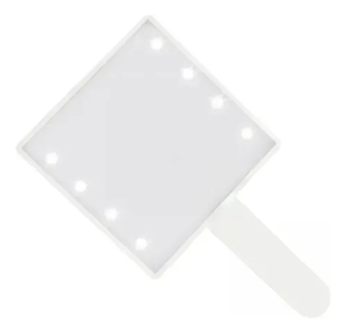 4 Espejo De Maquillaje Compacto Pequeño Con Luz 4 Piezas