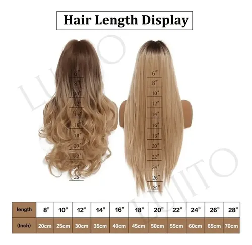 Pelucas De Cabello Largo Natural Para Mujer Castaña