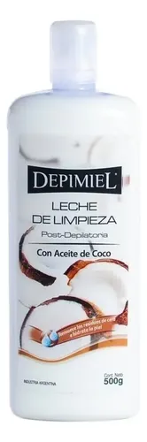 Leche De Limpieza Post Depilacion Aceite Coco Depimiel 500g