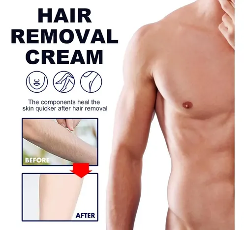 Crema Depiladora Íntima Para Hombres, No Pain, Segura,
