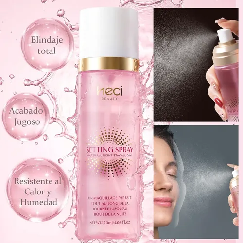 Spray Fijador De Maquillaje Neci Beauty 120 Ml Rosa