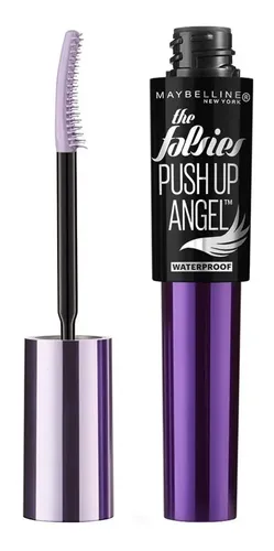 Máscara de pestañas Maybelline The Falsies Push Up Angel waterproof 0.32 fl oz color very black