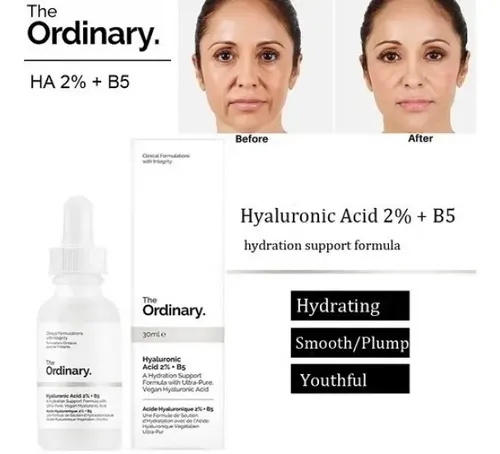 Sérum Ácido hialurónico 2% + B5 The Ordinary Hydrators e Oils día/noche para todo tipo de piel de 60mL/56g +15 años