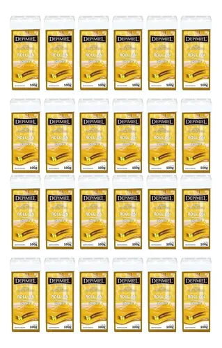 Kit 24 Cartuchos Cera Depilatoria Roll-on Depimiel