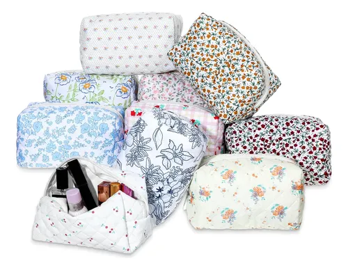 Bolsa De Maquillaje Mbaiyo, 10 Unidades, Diseño Floral, 16 X