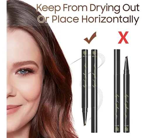 Lápiz De Cejas Microblading Marrón Resistente Al Agua 4 Punt