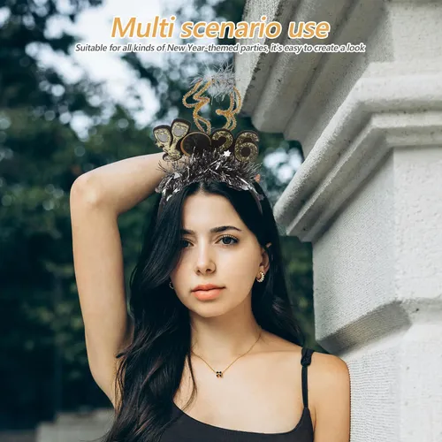 3 Aros For El Pelo De Nochevieja: Diadema Decorativa &rf