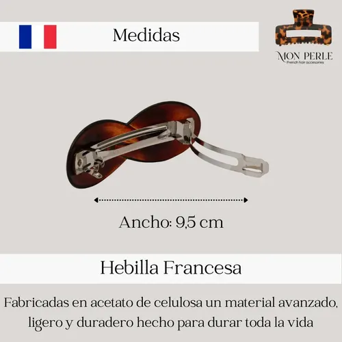 Hebillas Y Broches Para El Pelo Marqui Clasicas Grandes Color Carey Modelo Infinito De 1