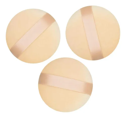 Esponjas Iko Shop Cisne Beige X12 Para Polvo Facial 8cm Pack Maquillaje