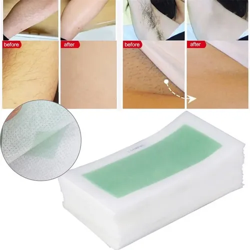 50x Tiras De Cera Fría Doble Cara Para Todo El Cuerpo