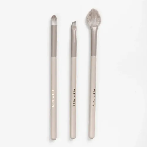 Set De 3 Brochas Para Difuminar Makeup Brush City Girl Color N1