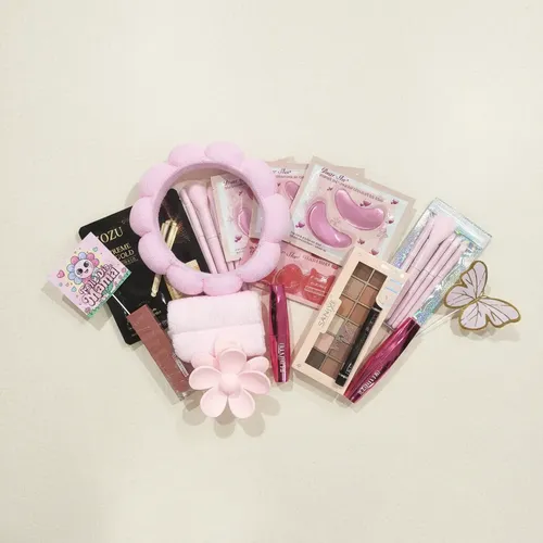 Ramo De Maquillaje Con Mascarilla Sombras Brochas Vincha