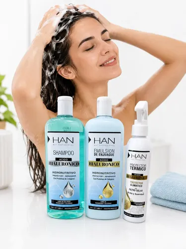 Han Shampoo Hialuronico 500+enjuague 500+protector Térmico