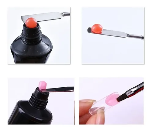 Kit Uñas Polygel 30ml Manicura Capsula Dual Pincel Broche
