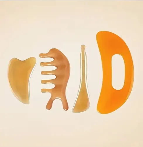Set De 4 Herramientas De Masaje Gua Sha – Tabla Curva Grande