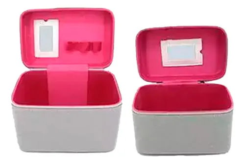 Set X2 Organizador Accesorios Neceser Cofre Porta Cosmeticos
