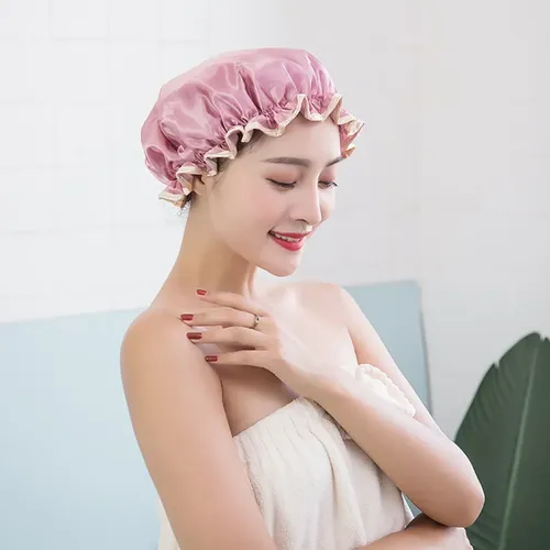 4 Unidades De Gorros De Baño Doble Capa Impermeables Para Du