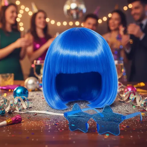 Peluca Cotillon Carre Con Accesorio Para Fiestas Cumple Car