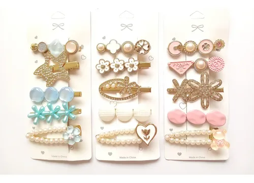 Pack X 2 Set Hebillas De Pelo Modelos Y Colores Surtido