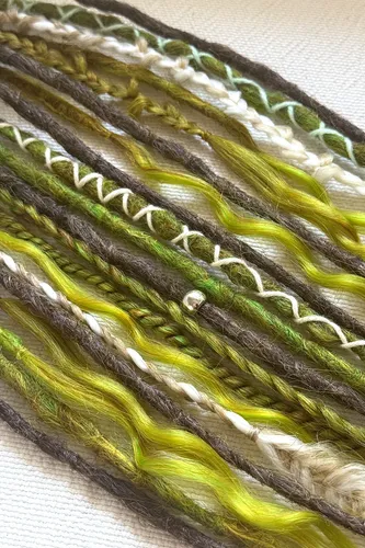 10 De Mix Dreads Rastas Verde Y Marrón Con Trenzas 55 Cm