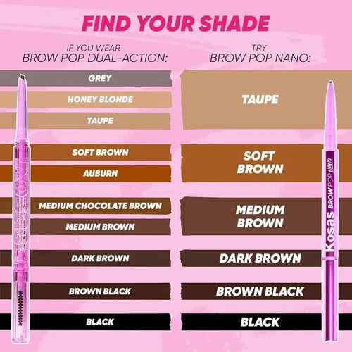 Lápiz Cejas Ultra Fino Kosas Brow Pop Nano Taupe