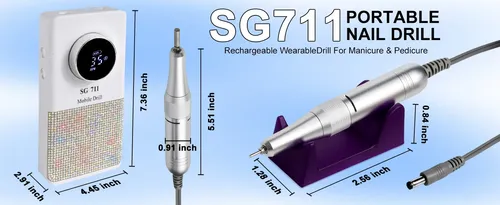 Lima Uñas Sg711 45000rpm Recargable Portátil Quitar Uñas