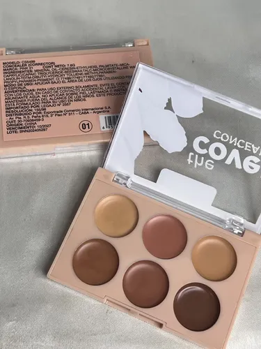Paleta Corrector De Ojeras Pink 21 The Cover 6 Tonos