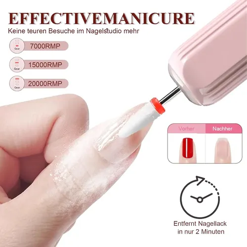 Máquina Perforadora De Uñas Eléctrica Portátil Con Brocas |.
