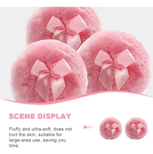 Polvo Corporal Puff Pink Bowknot Powder Fluffy Powder, Bhjh