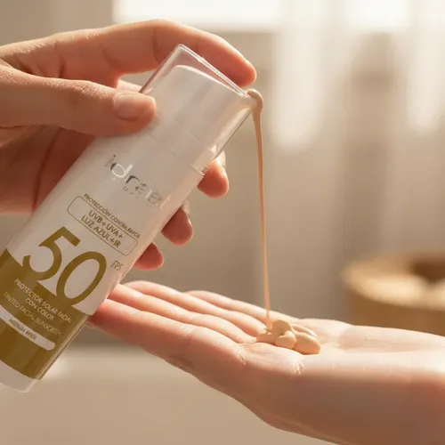 Idraet Protector Solar Fps 50 Con Color Medium Beige X 50ml.