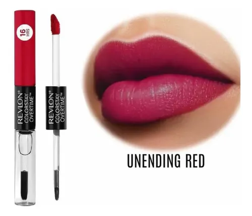 Labial Revlon Colorstay Overtime Tono 480 Unending Red Cream