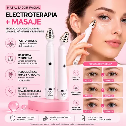 Parches Anti Ojeras Y Bolsas + Masajeador Facial