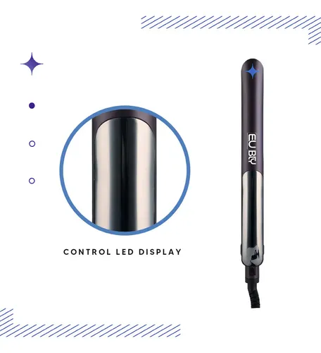 Planchita Pelo Eurobeauty Slim Digital Led Eb-hs071 Púrpura