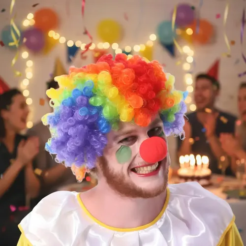 1 Peluca Payaso Multicolor Cotillon Oferta!!! Pelo